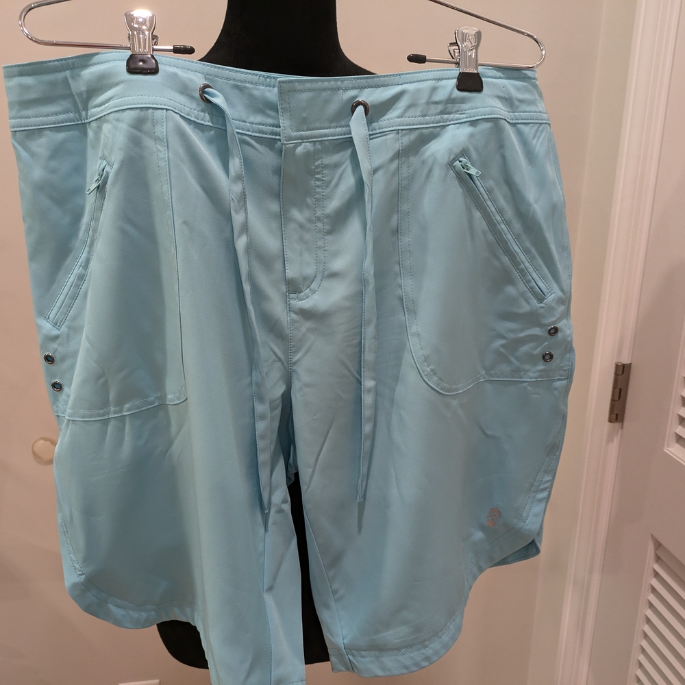 Free Country Blue Athletic Shorts Lightweight Summer Essential Size L